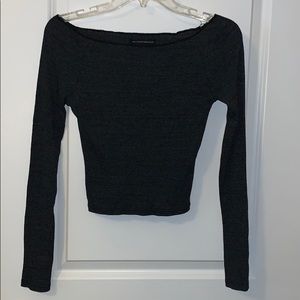 Brandy Melville Long Sleeve Stretchy Crop Top NWOT